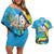 Saint Vincent And The Grenadines Couples Matching Off Shoulder Short Dress and Hawaiian Shirt 46 Years Of Independence - Wonder Print Shop