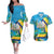 Saint Vincent And The Grenadines Couples Matching Off The Shoulder Long Sleeve Dress and Hawaiian Shirt 46 Years Of Independence - Wonder Print Shop