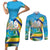 Saint Vincent And The Grenadines Couples Matching Short Sleeve Bodycon Dress and Long Sleeve Button Shirt 46 Years Of Independence - Wonder Print Shop