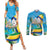 Saint Vincent And The Grenadines Couples Matching Summer Maxi Dress and Long Sleeve Button Shirt 46 Years Of Independence - Wonder Print Shop