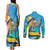 Saint Vincent And The Grenadines Couples Matching Tank Maxi Dress and Long Sleeve Button Shirt 46 Years Of Independence - Wonder Print Shop