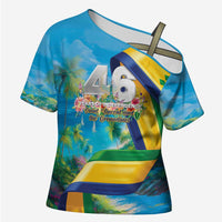 Saint Vincent And The Grenadines Cross Shoulder Shirt 46 Years Of Independence - Wonder Print Shop