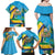 Saint Vincent And The Grenadines Family Matching Off Shoulder Maxi Dress and Hawaiian Shirt 46 Years Of Independence - Wonder Print Shop