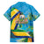 Saint Vincent And The Grenadines Family Matching Off Shoulder Short Dress and Hawaiian Shirt 46 Years Of Independence - Wonder Print Shop