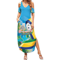 Saint Vincent And The Grenadines Family Matching Summer Maxi Dress and Hawaiian Shirt 46 Years Of Independence - Wonder Print Shop