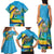 Saint Vincent And The Grenadines Family Matching Tank Maxi Dress and Hawaiian Shirt 46 Years Of Independence - Wonder Print Shop