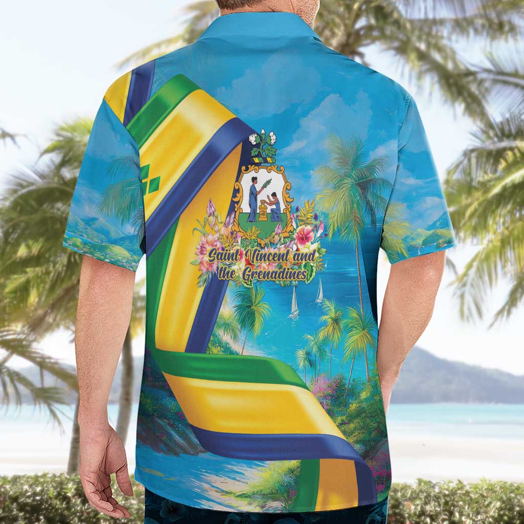 Saint Vincent And The Grenadines Hawaiian Shirt 46 Years Of Independence - Wonder Print Shop
