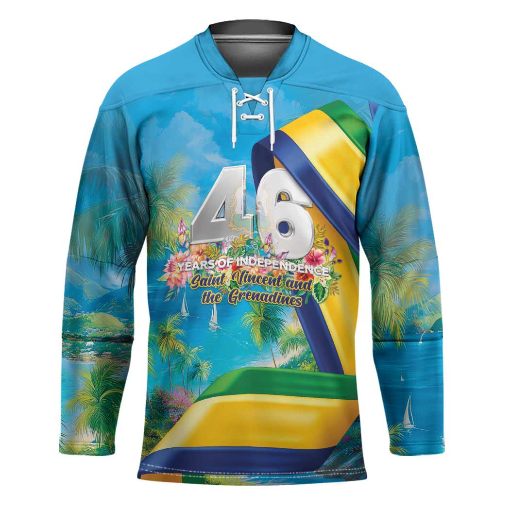 Saint Vincent And The Grenadines Hockey Jersey 46 Years Of Independence - Wonder Print Shop