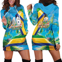 Saint Vincent And The Grenadines Hoodie Dress 46 Years Of Independence - Wonder Print Shop