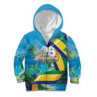 Saint Vincent And The Grenadines Kid Hoodie 46 Years Of Independence - Wonder Print Shop