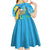Saint Vincent And The Grenadines Kid Short Sleeve Dress 46 Years Of Independence - Wonder Print Shop