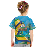 Saint Vincent And The Grenadines Kid T Shirt 46 Years Of Independence - Wonder Print Shop