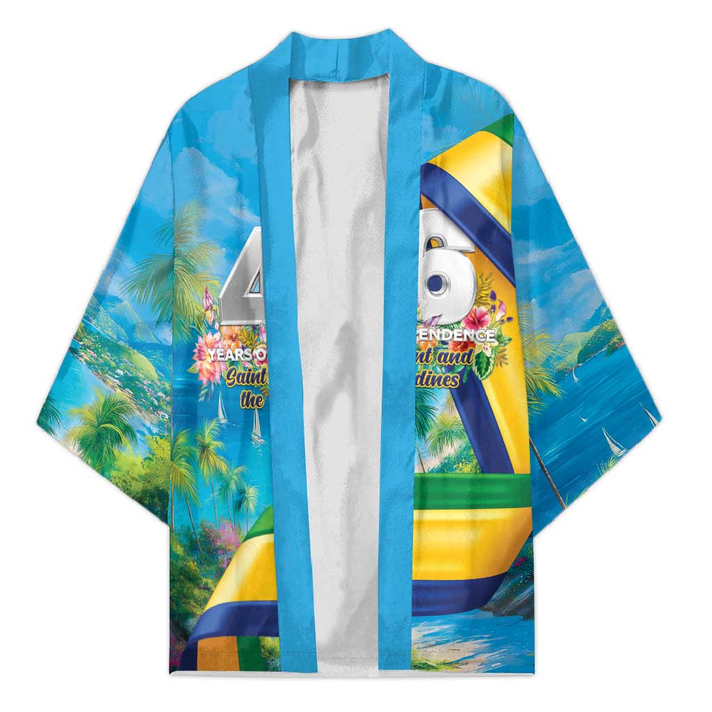 Saint Vincent And The Grenadines Kimono 46 Years Of Independence - Wonder Print Shop