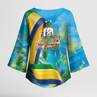 Saint Vincent And The Grenadines Kimono Sleeve Blouse 46 Years Of Independence - Wonder Print Shop