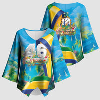 Saint Vincent And The Grenadines Kimono Sleeve Blouse 46 Years Of Independence - Wonder Print Shop