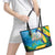 Saint Vincent And The Grenadines Leather Tote Bag 46 Years Of Independence - Wonder Print Shop