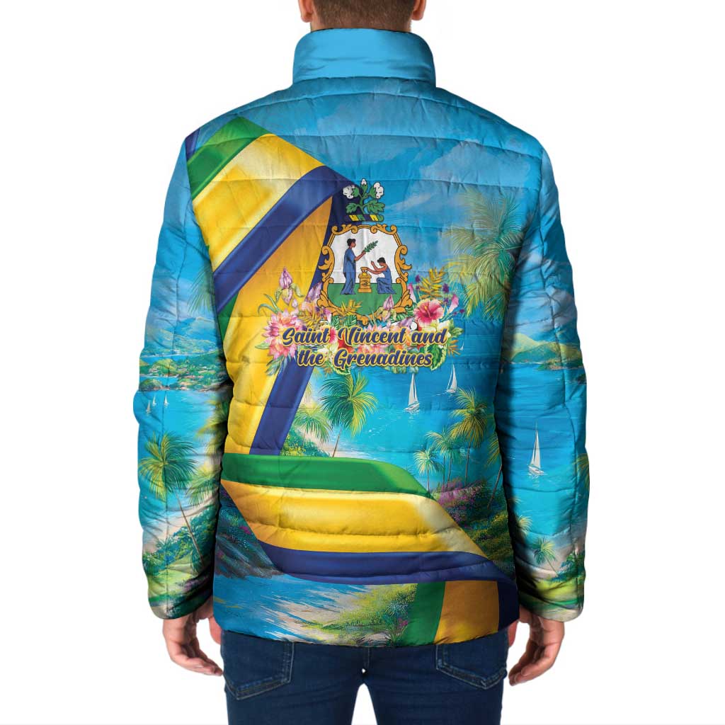 Saint Vincent And The Grenadines Padded Jacket 46 Years Of Independence - Wonder Print Shop