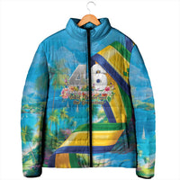 Saint Vincent And The Grenadines Padded Jacket 46 Years Of Independence - Wonder Print Shop