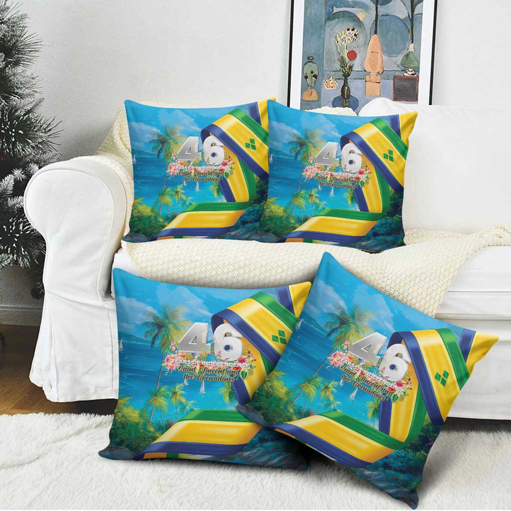 Saint Vincent And The Grenadines Pillow Cover 46 Years Of Independence - Wonder Print Shop