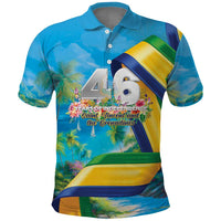 Saint Vincent And The Grenadines Polo Shirt 46 Years Of Independence - Wonder Print Shop