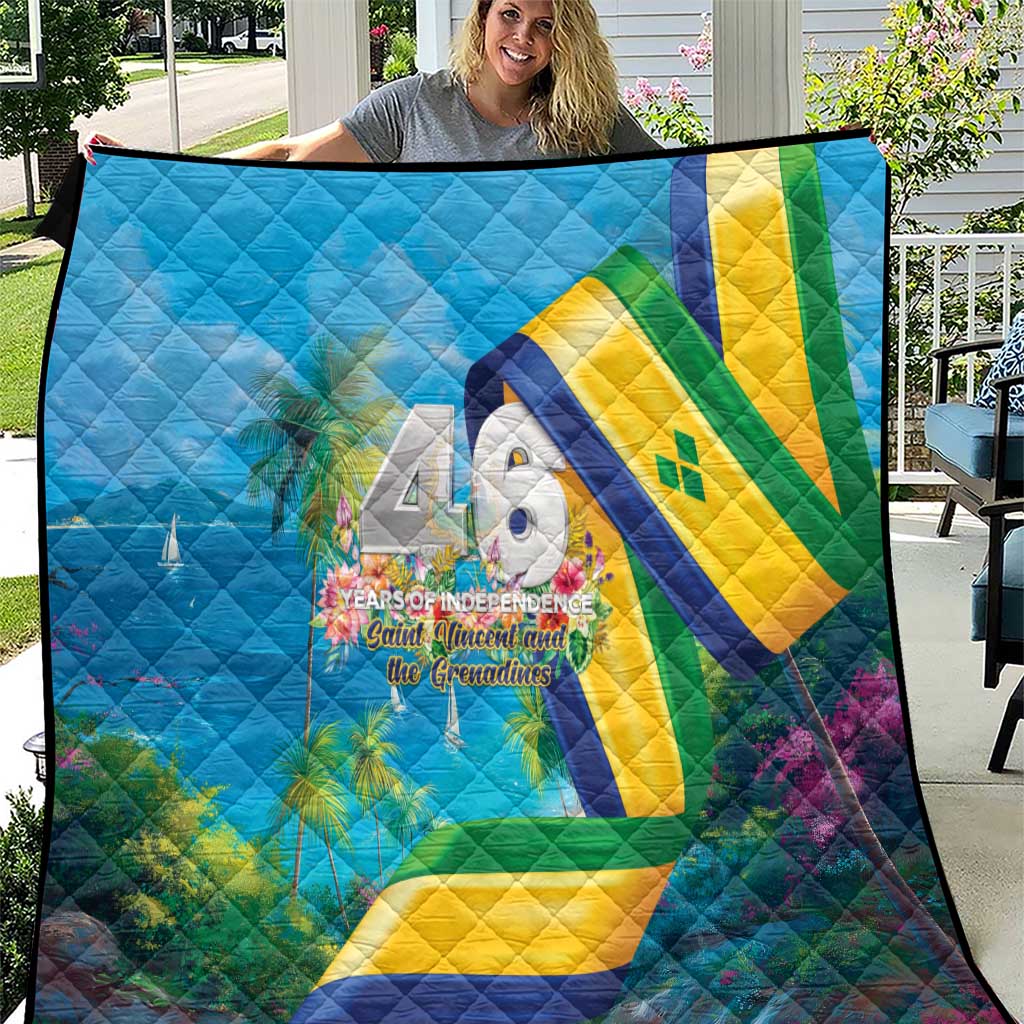 Saint Vincent And The Grenadines Quilt 46 Years Of Independence - Wonder Print Shop