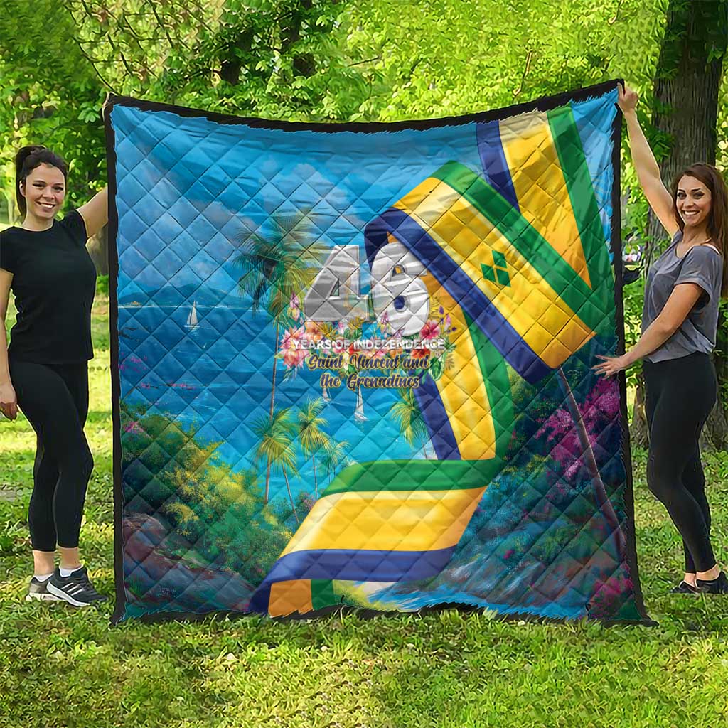 Saint Vincent And The Grenadines Quilt 46 Years Of Independence - Wonder Print Shop