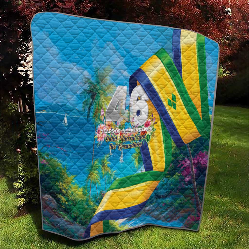 Saint Vincent And The Grenadines Quilt 46 Years Of Independence - Wonder Print Shop