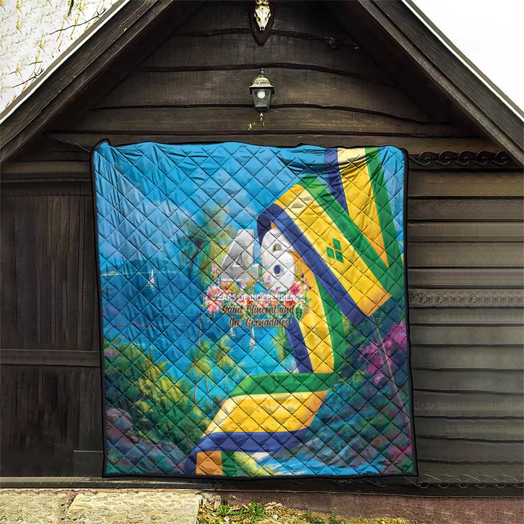 Saint Vincent And The Grenadines Quilt 46 Years Of Independence - Wonder Print Shop