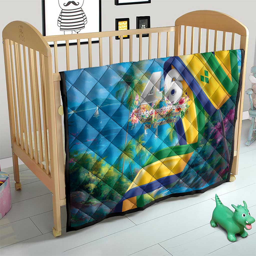 Saint Vincent And The Grenadines Quilt 46 Years Of Independence - Wonder Print Shop