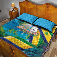 Saint Vincent And The Grenadines Quilt Bed Set 46 Years Of Independence - Wonder Print Shop