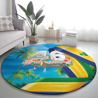 Saint Vincent And The Grenadines Round Carpet 46 Years Of Independence - Wonder Print Shop