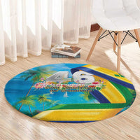 Saint Vincent And The Grenadines Round Carpet 46 Years Of Independence - Wonder Print Shop