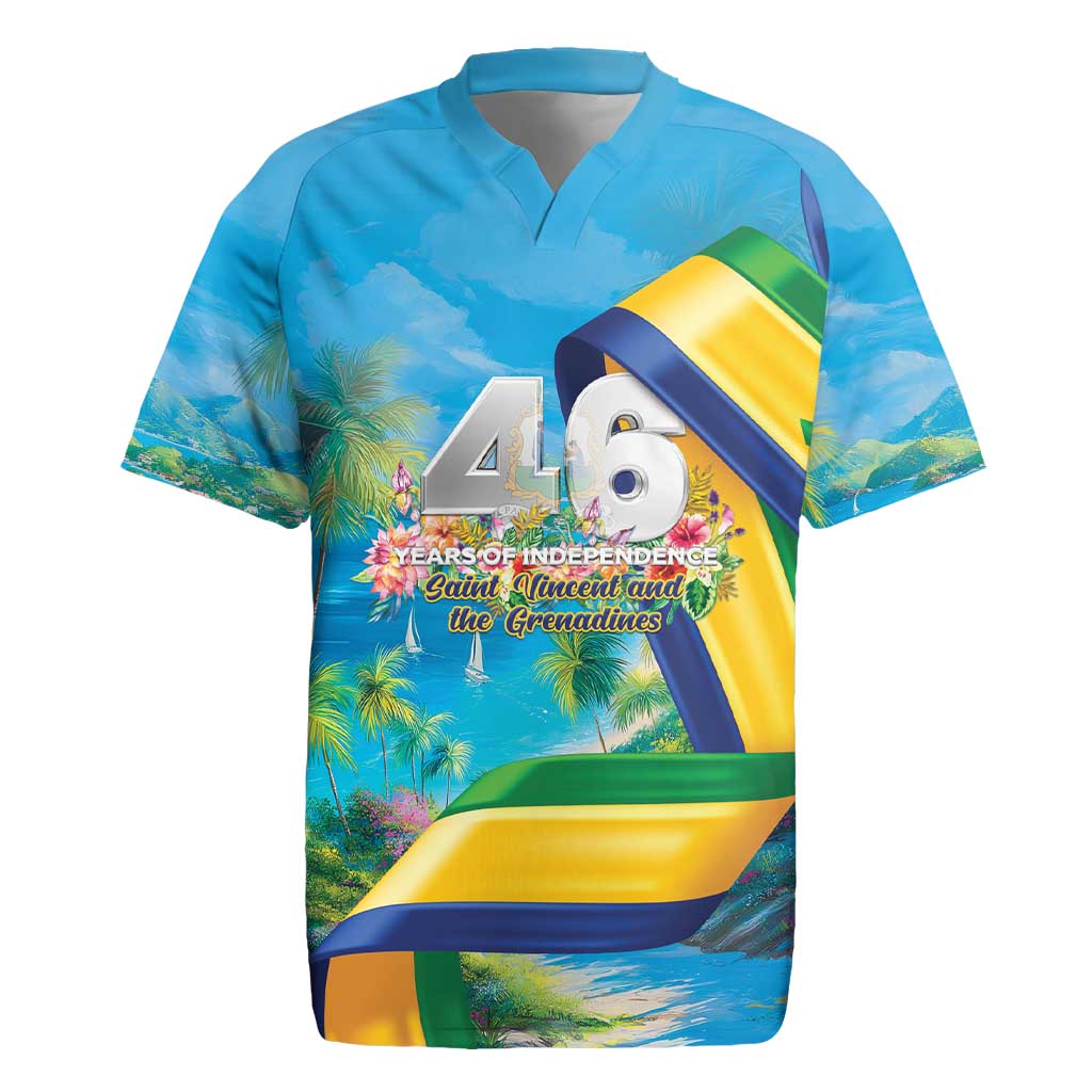 Saint Vincent And The Grenadines Rugby Jersey 46 Years Of Independence - Wonder Print Shop