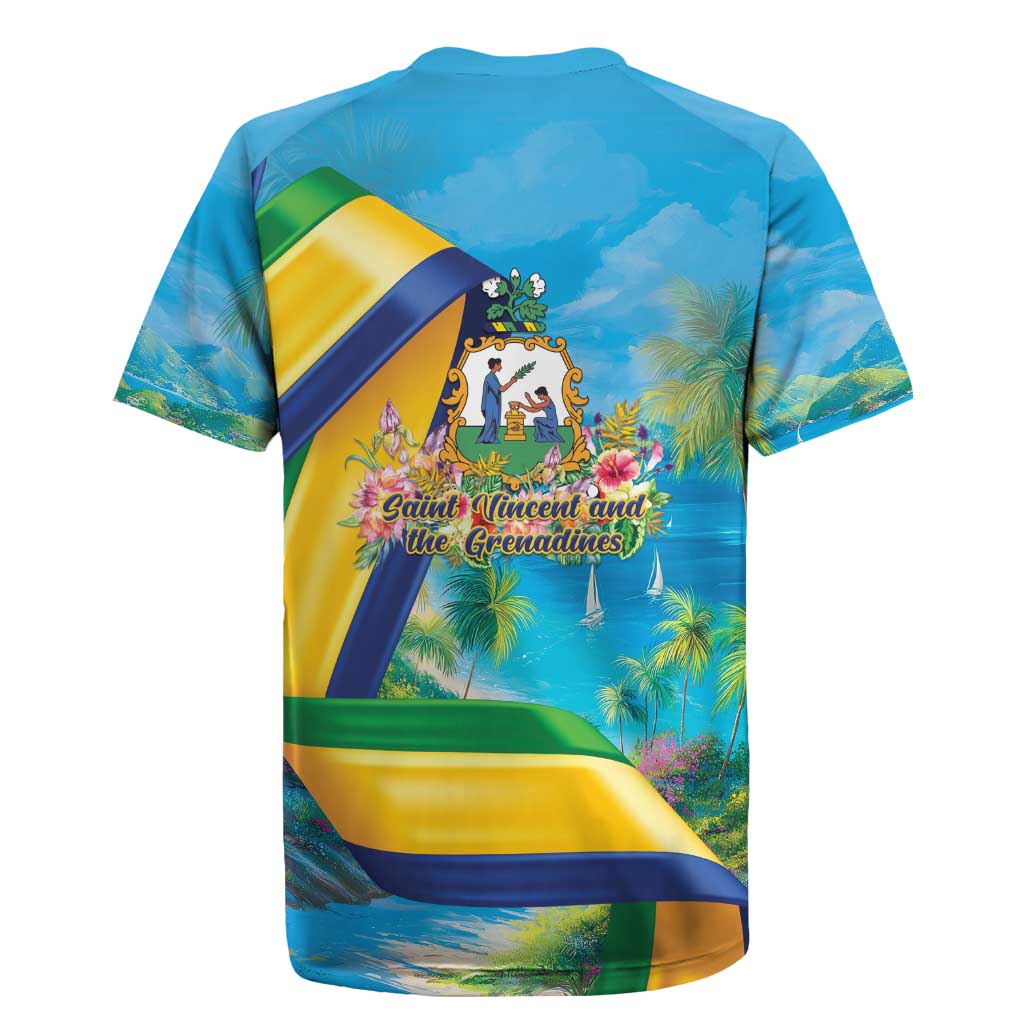Saint Vincent And The Grenadines Rugby Jersey 46 Years Of Independence - Wonder Print Shop