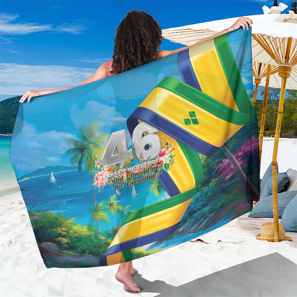 Saint Vincent And The Grenadines Sarong 46 Years Of Independence - Wonder Print Shop