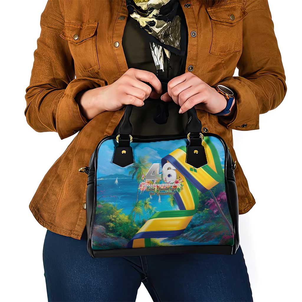 Saint Vincent And The Grenadines Shoulder Handbag 46 Years Of Independence - Wonder Print Shop