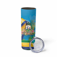 Saint Vincent And The Grenadines Skinny Tumbler 46 Years Of Independence - Wonder Print Shop