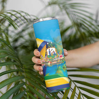 Saint Vincent And The Grenadines Skinny Tumbler 46 Years Of Independence - Wonder Print Shop