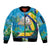 Saint Vincent And The Grenadines Sleeve Zip Bomber Jacket 46 Years Of Independence - Wonder Print Shop