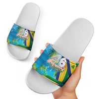 Saint Vincent And The Grenadines Slide Sandals 46 Years Of Independence - Wonder Print Shop