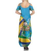 Saint Vincent And The Grenadines Summer Maxi Dress 46 Years Of Independence - Wonder Print Shop