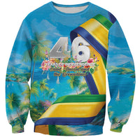 Saint Vincent And The Grenadines Sweatshirt 46 Years Of Independence - Wonder Print Shop