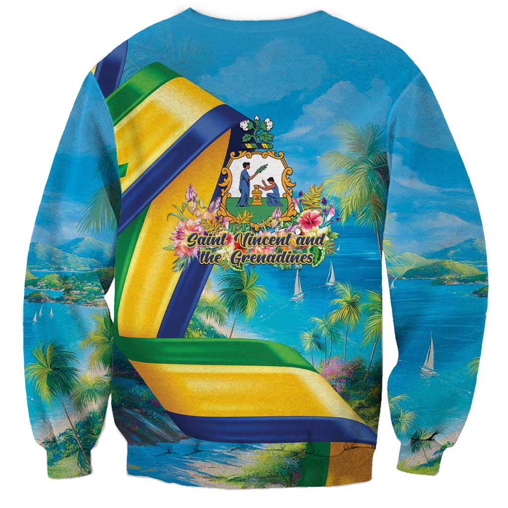 Saint Vincent And The Grenadines Sweatshirt 46 Years Of Independence - Wonder Print Shop