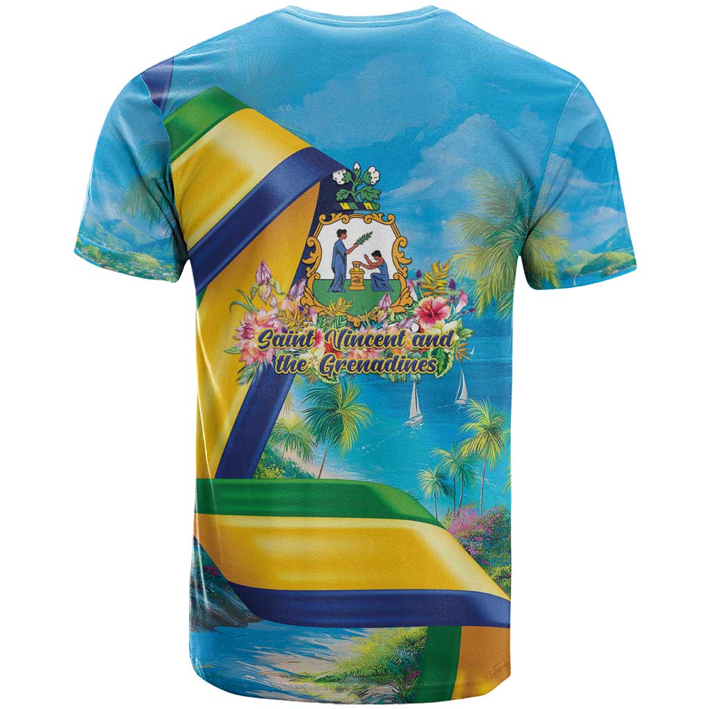 Saint Vincent And The Grenadines T Shirt 46 Years Of Independence - Wonder Print Shop