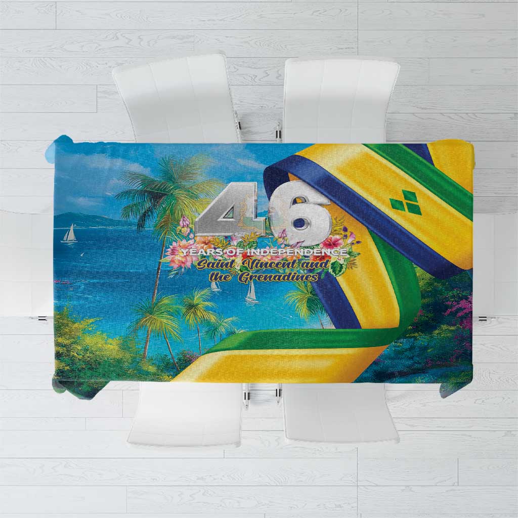 Saint Vincent And The Grenadines Tablecloth 46 Years Of Independence - Wonder Print Shop