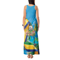 Saint Vincent And The Grenadines Tank Maxi Dress 46 Years Of Independence - Wonder Print Shop