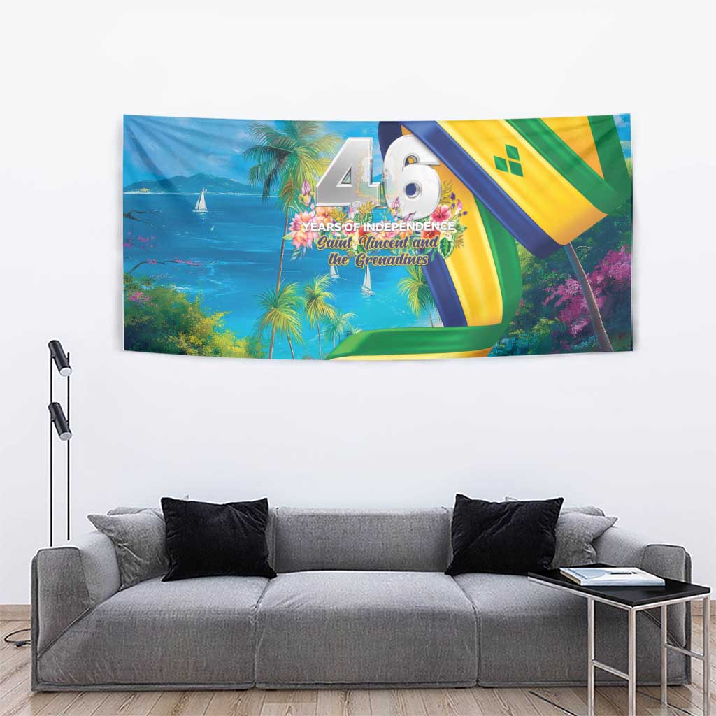 Saint Vincent And The Grenadines Tapestry 46 Years Of Independence - Wonder Print Shop