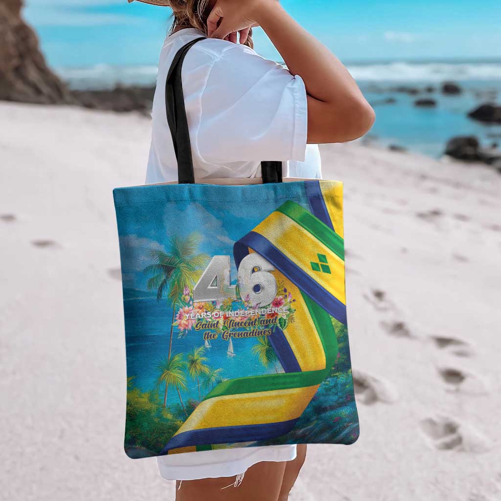 Saint Vincent And The Grenadines Tote Bag 46 Years Of Independence - Wonder Print Shop
