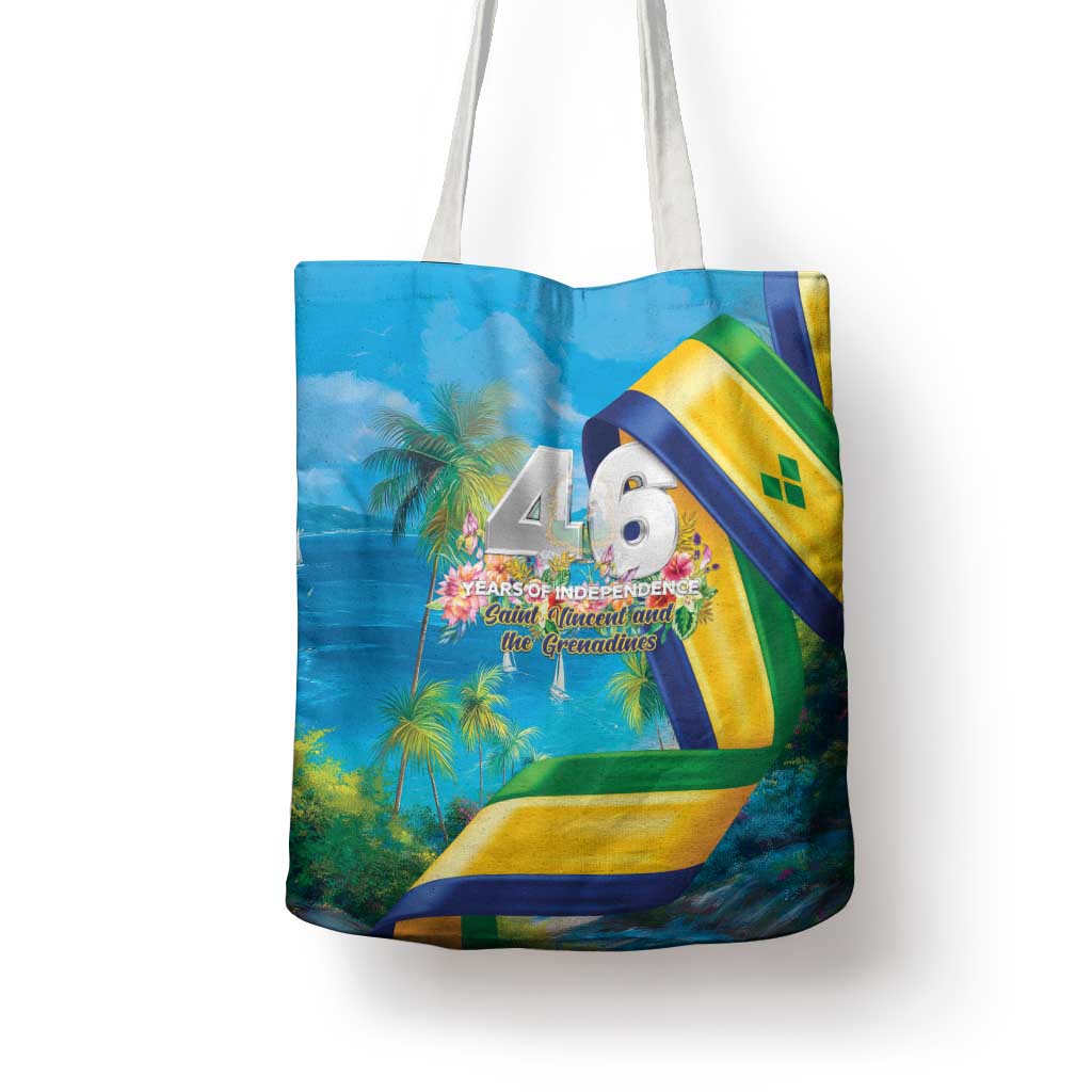 Saint Vincent And The Grenadines Tote Bag 46 Years Of Independence - Wonder Print Shop