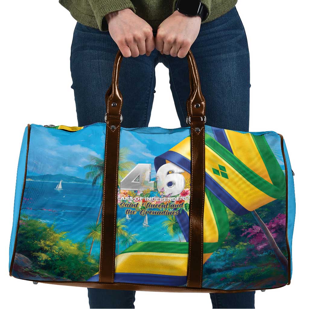 Saint Vincent And The Grenadines Travel Bag 46 Years Of Independence - Wonder Print Shop